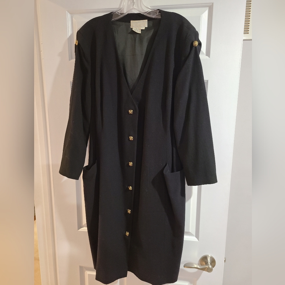 Beautiful Vintage Simon Chang wool dress SZ 16